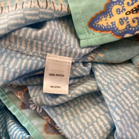 J Jill Top Size XS Xsmall NWT Aegean Tunic Womens Blue Patterned Geometric - Picture 3 of 7